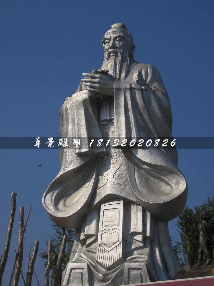 不銹鋼孔子雕塑，廣場(chǎng)名人雕塑