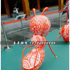 彩繪小螞蟻雕塑，玻璃鋼動(dòng)物雕塑
