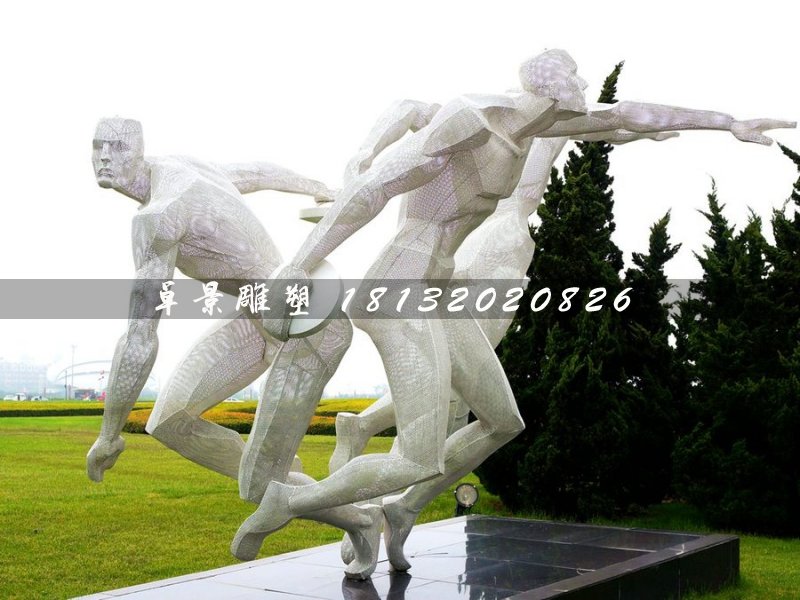 擲鐵餅雕塑，不銹鋼運動員雕塑