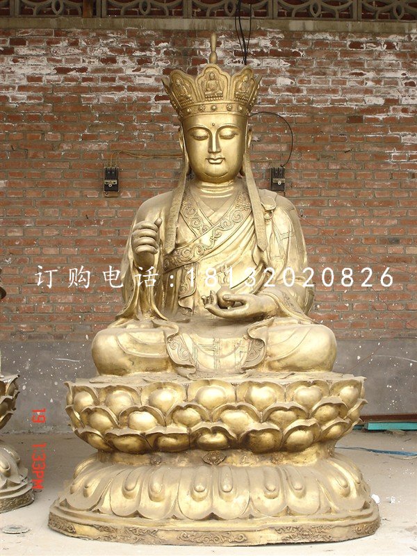 黃銅佛像雕塑，地藏王銅雕 (1)