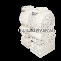 抱鼓石雕塑，門墩石雕