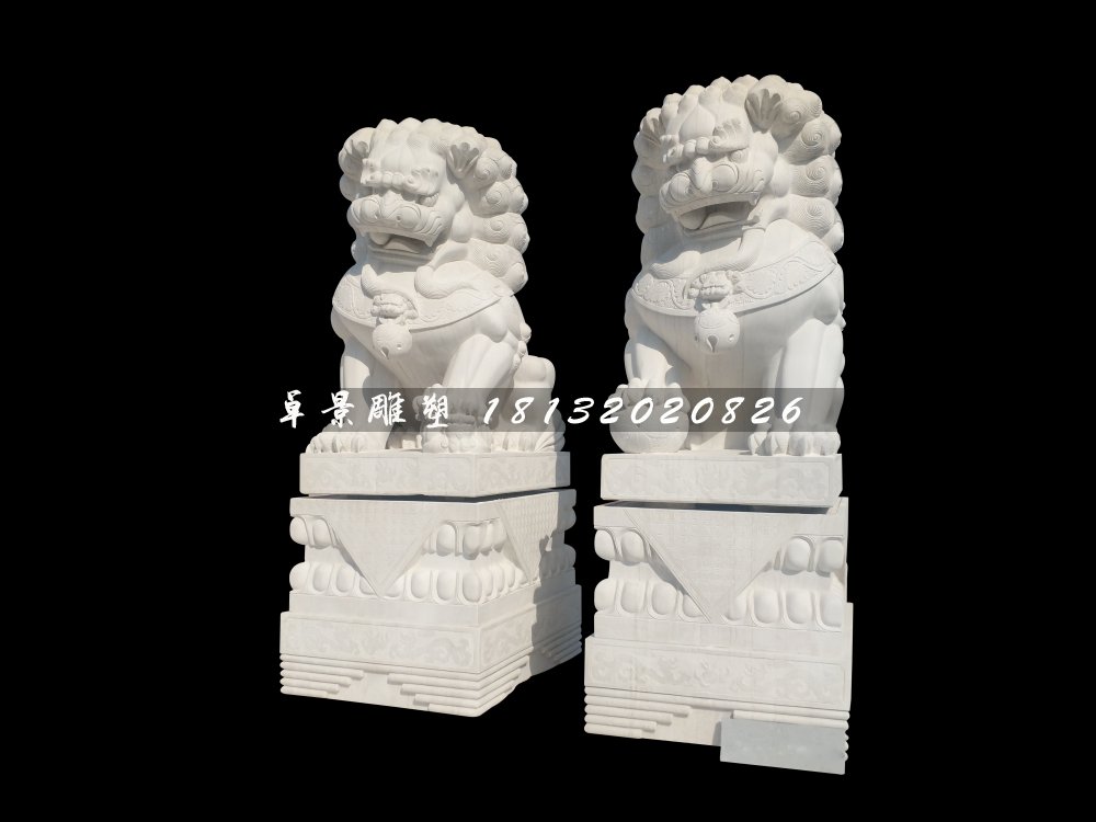 北京獅石雕，漢白玉獅子 (1)