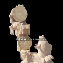 晚霞紅噴泉魚，招財(cái)魚石雕