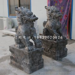 墨玉麒麟石雕，神獸石雕