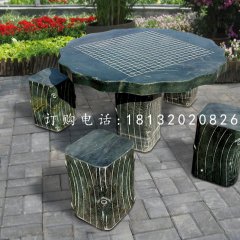 石桌椅，公園下棋桌子石雕
