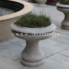 大理石花盆，公園石花盆