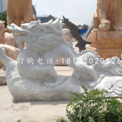 大理石龍雕塑，廣場石雕龍