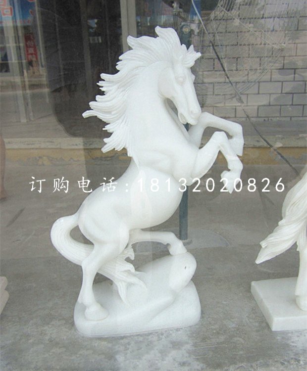 立馬石雕，漢白玉馬石雕