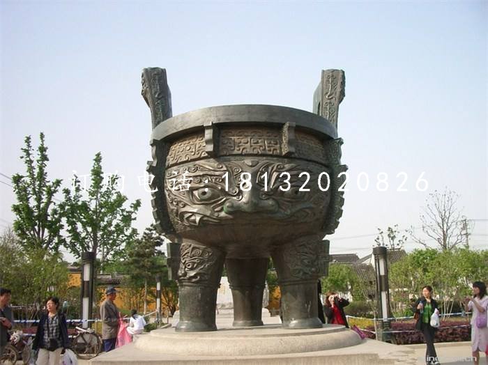 大型銅鼎，三足鼎雕塑