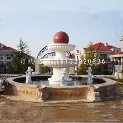 風(fēng)水球噴泉，小區(qū)景觀石雕