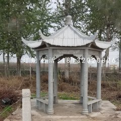 公園石涼亭，青石亭子