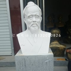 漢白玉華佗胸像，醫(yī)院人物石雕