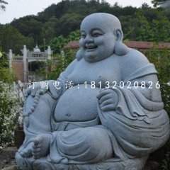 笑面佛石雕，青石彌勒佛