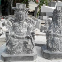玉帝王母石雕，青石神仙雕塑