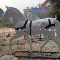 玻璃鋼馬雕塑，白馬雕塑