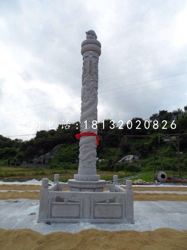 華表龍柱雕塑廣場(chǎng)盤龍柱石雕