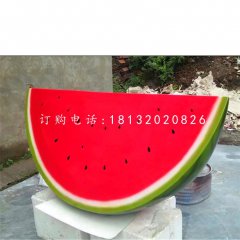半塊西瓜雕塑，玻璃鋼水果