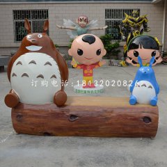玻璃鋼龍貓，卡通雕塑
