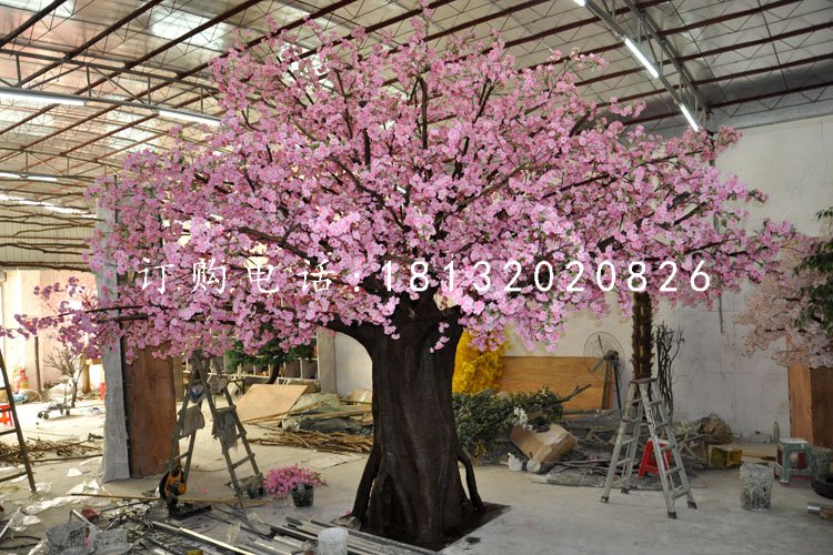 玻璃鋼桃花，仿真大樹