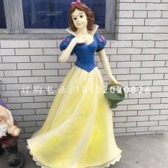 玻璃鋼卡通人物，白雪公主雕塑