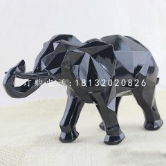 抽象大象，玻璃鋼動(dòng)物擺件