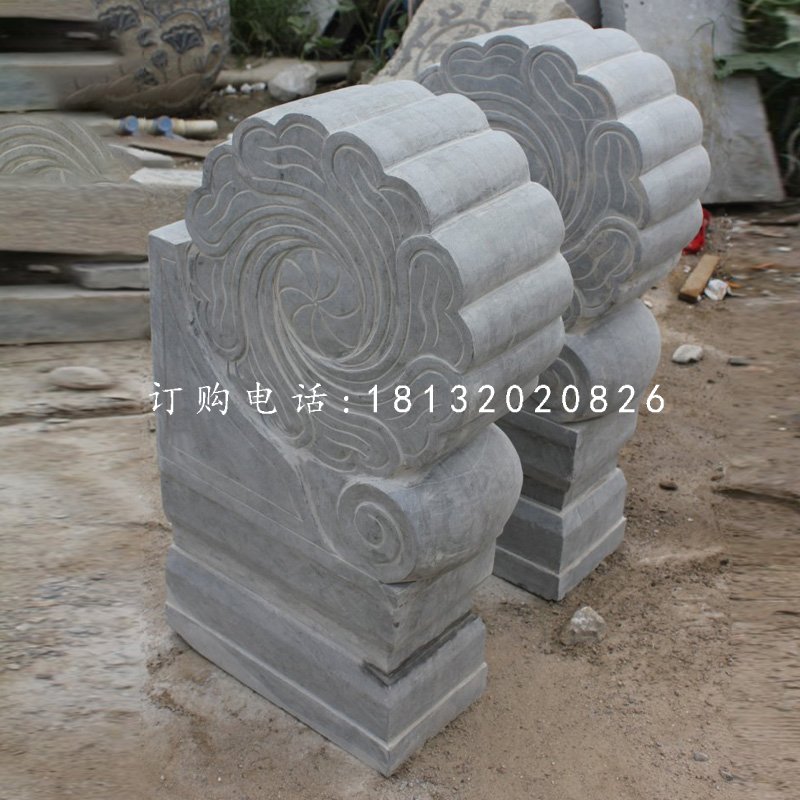 門墩石雕，青石仿古門墩