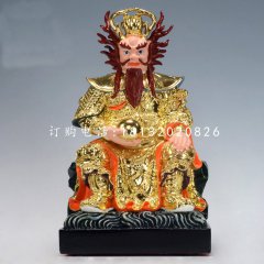 龍王雕塑，玻璃鋼貼金神仙雕塑