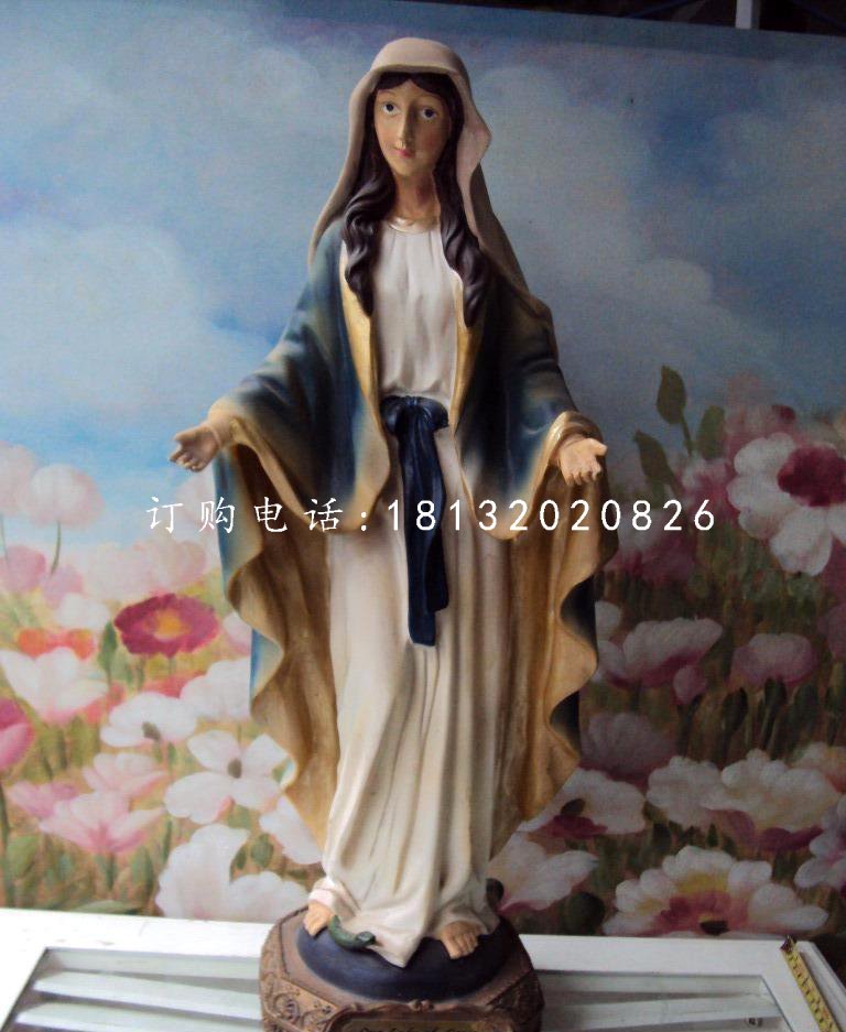 圣母雕塑，玻璃鋼彩繪人物