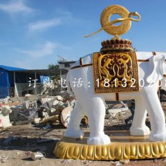 玻璃鋼大象，廣場(chǎng)動(dòng)物雕塑