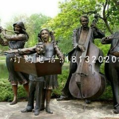 演奏銅雕，公園景觀銅雕