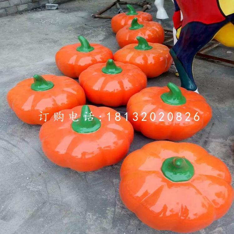 玻璃鋼南瓜雕塑，蔬菜雕塑