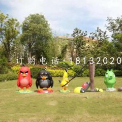 憤怒的小鳥雕塑，玻璃鋼卡通雕塑