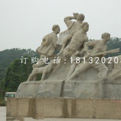 清朝人抗擊倭寇石雕，廣場(chǎng)紀(jì)念石雕