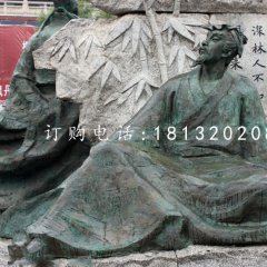 王維銅雕，古代詩人銅雕