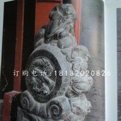 抱鼓石，青石仿古雕塑