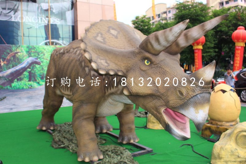 玻璃鋼動物，公園恐龍雕塑 (3)