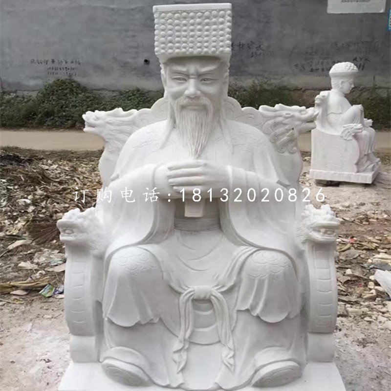 龍王石雕，漢白玉神仙雕塑