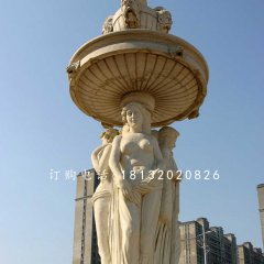 西方人物石噴泉，廣場(chǎng)景觀(guān)石雕