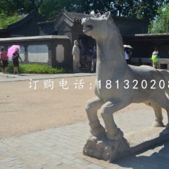 小馬石雕，公園動(dòng)物石雕