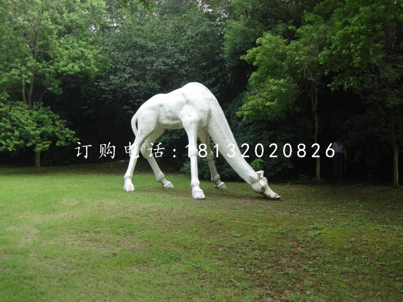 長頸鹿石雕，公園動(dòng)物石雕