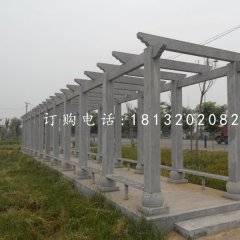 青石長(zhǎng)廊，公園景觀石雕