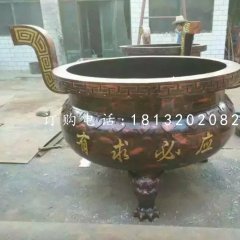 圓形香爐，寺廟三足銅香爐