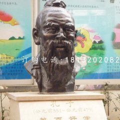 孔子頭像銅雕，古代名人銅雕