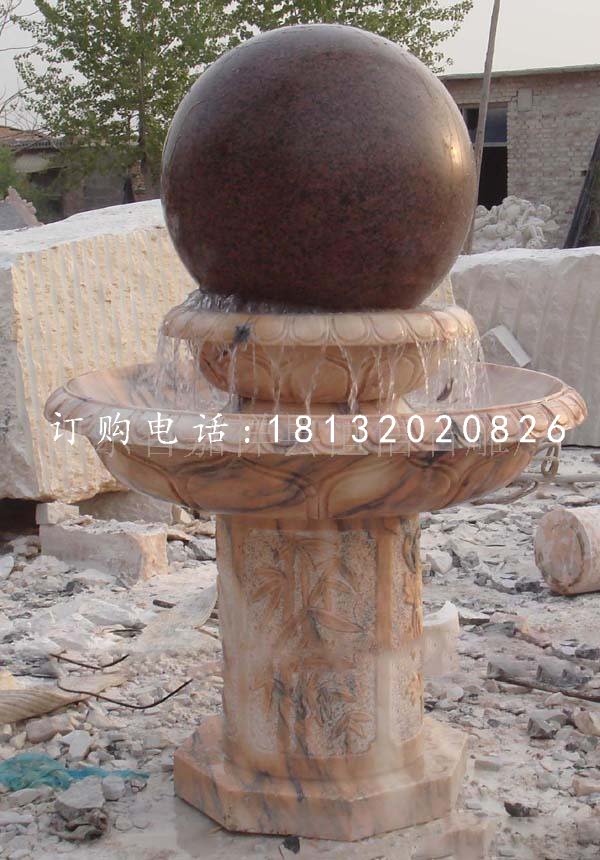 晚霞紅風(fēng)水球，景觀石雕