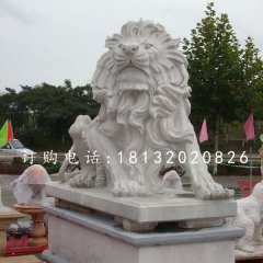 漢白玉獅子，歐式獅子石雕