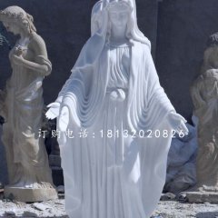 漢白玉圣母雕塑，西方人物石雕