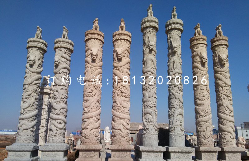 龍柱石雕,廣場(chǎng)石雕柱子
