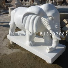 動(dòng)物石雕，廣場(chǎng)漢白玉大象石雕