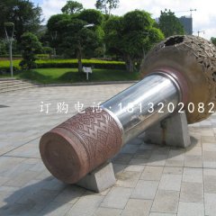 不銹鋼話筒雕塑，公園景觀雕塑