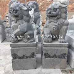 青石仿古石獅子，看門石桌石雕